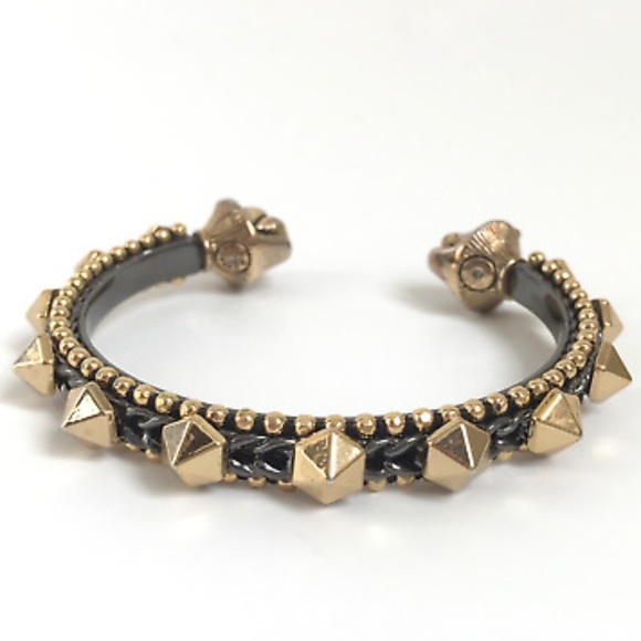 :: S&D [RARE]🦁⚜️Artemis Brass Stud Lionhead Cuff - Picture 3 of 9